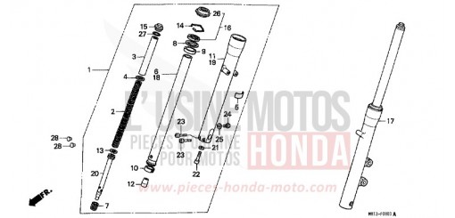 FRONT FORK VT600CK de 1989
